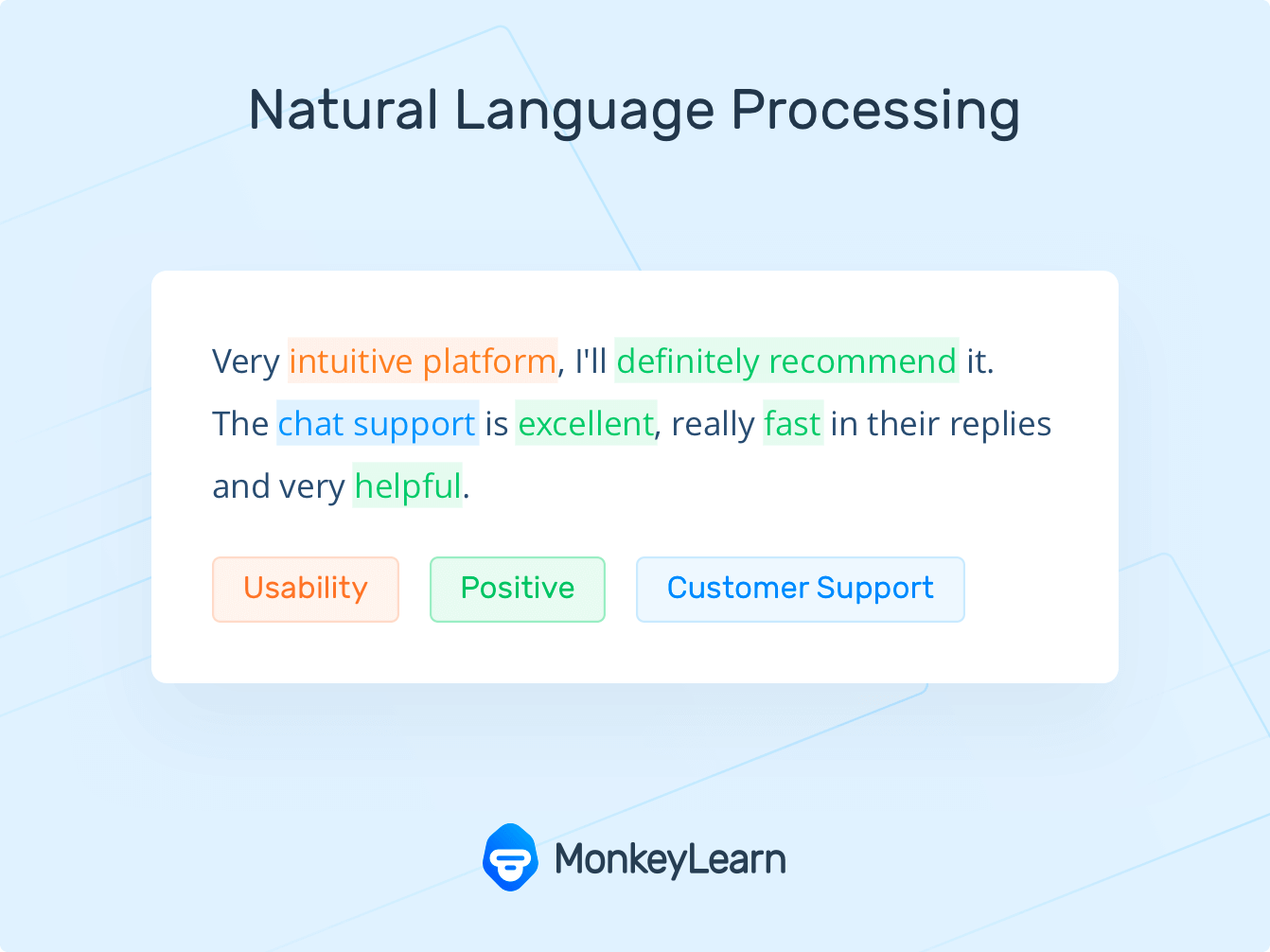 MonkeyLearn example of Natural Language Processing
