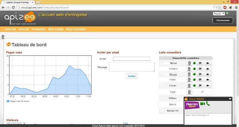 Screenshot côté conseiller Screenshot côté conseiller