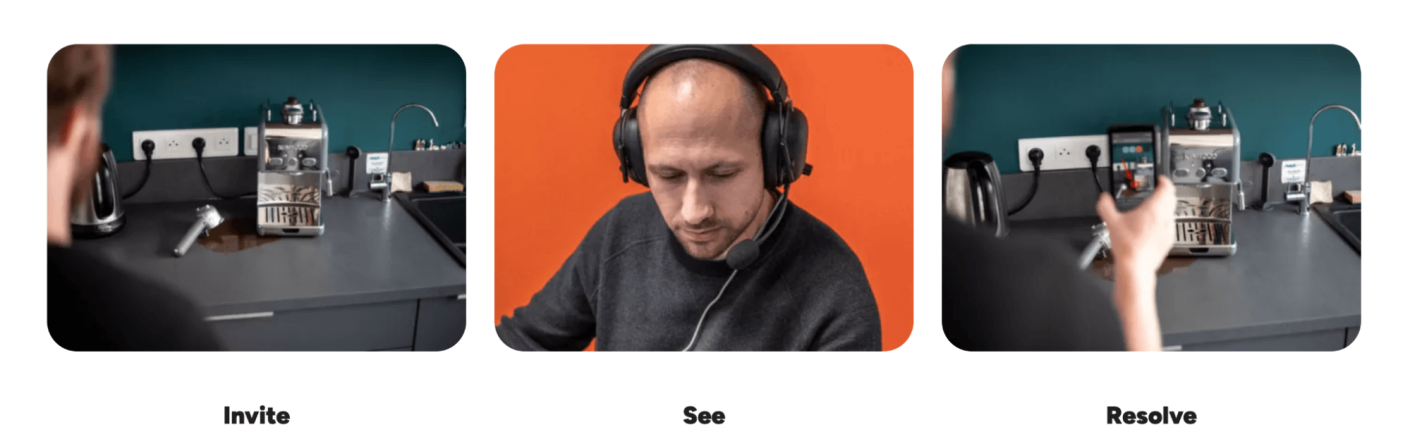customer support agents using visual AI in video calls