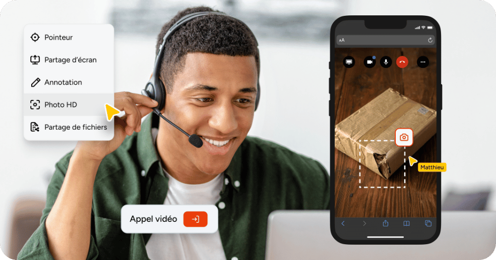 Appel vid&eacute;o Apizee colis endommag&eacute;