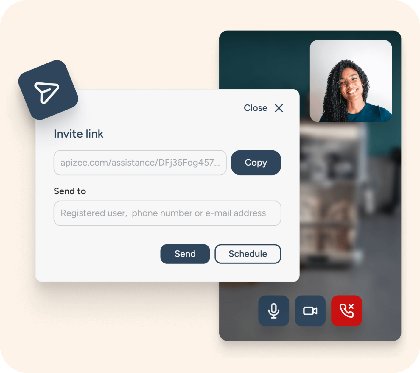 Apizee invitation link