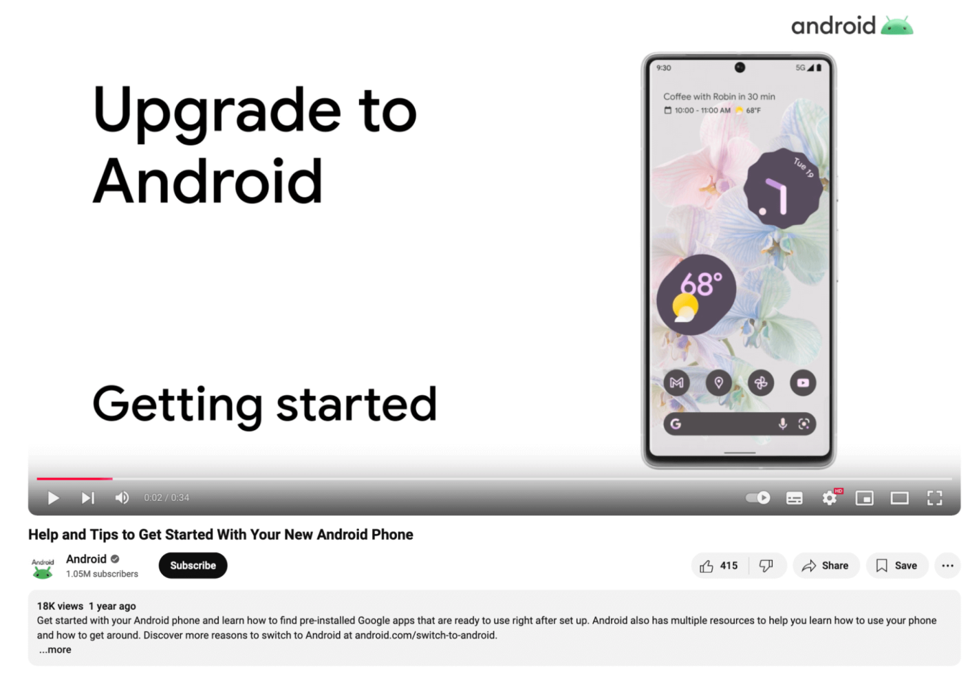 Vid&eacute;o Google sur le syst&egrave;me Android