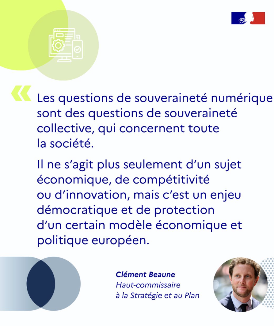 D&eacute;claration de Cl&eacute;ment Beaune, Haut-commissaire &agrave; la Strat&eacute;gie et au Plan, sur la souverainet&eacute; num&eacute;rique