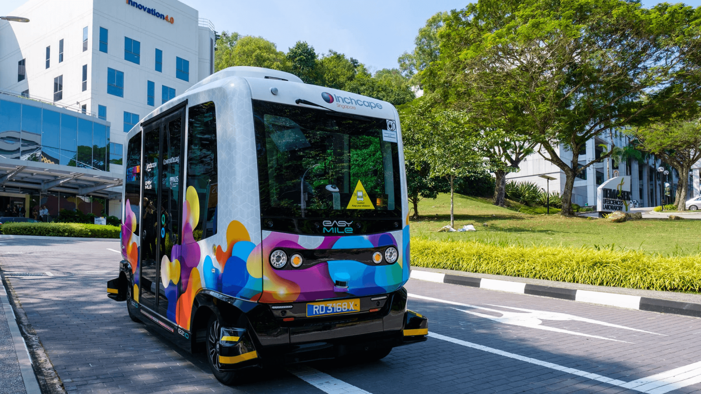 Navette autonome de l&rsquo;Universit&eacute; nationale de Singapour